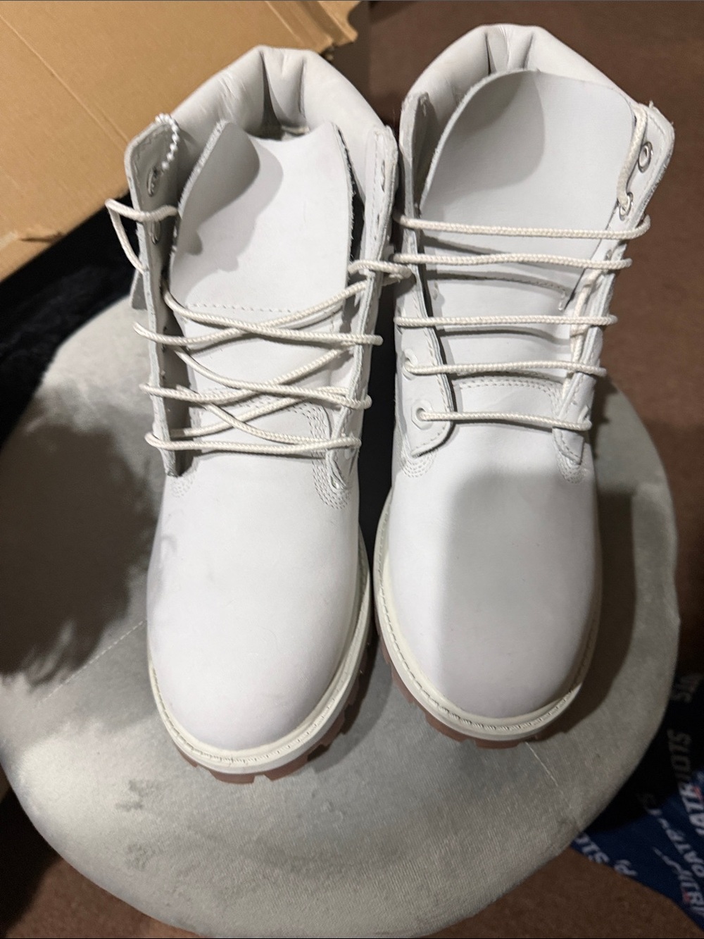 Timberland White Women's Lace-Up Boots